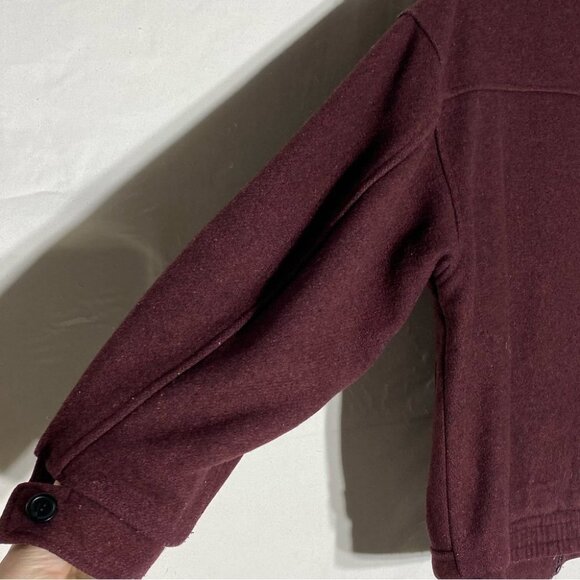 Vintage Hemingway Collection Burgundy Wool Bomber M - Picture 9 of 15